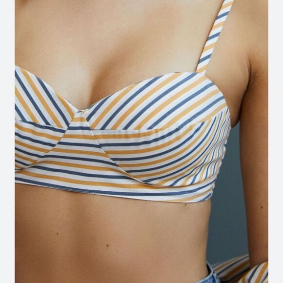 NWT Favorite Daughter Ex-Boyfriend Stripe Bra Top size XL - Picture 10 of 11